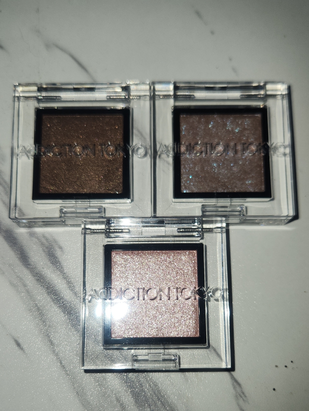 Addiction Tokyo Trio Eyeshadows Cafe Solaire, Moon River, And Tiny Ballerina NEW